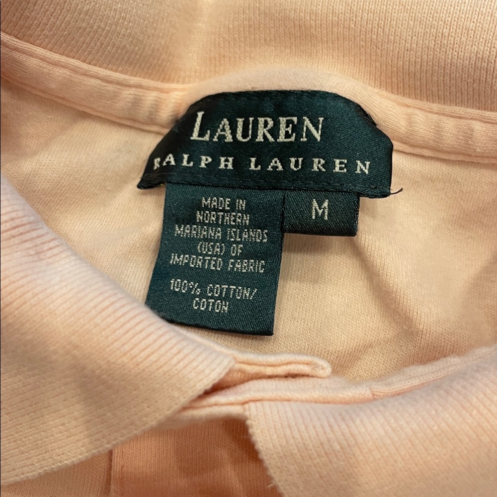 Lauren Ralph Lauren Polo Shirt Women's Medium Sleeveless Cotton Monogram - Picture 5 of 7